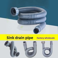 Tuyau de vidange sous évier moderne et minimaliste, à filetage double, pour éviers de cuisine et lave-vaisselle, directement de l'usine