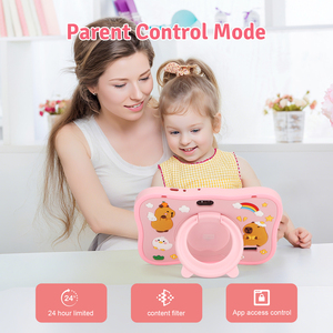 Tablette éducative pour enfants C Idea Factory Price, 7 pouces, Android 15.0, 6 Go + 128 Go, résistante aux chutes, rose, avec design de dessin animé pour enfants - Product Image 4