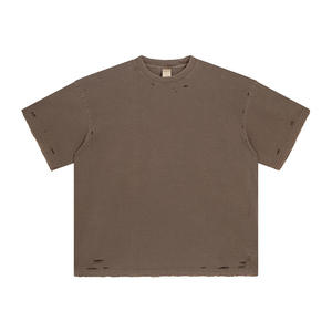 Fabricante de camisetas 275G GSM 100% algodón peso pesado camisetas lavadas camisetas de gran tamaño - Product Image 6