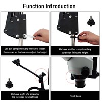 Multi-Directional Micro-Setting Microscope with Inlaid Mirror Spring Bracket for Jewelry Machines Equipment Diamond Setting