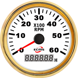 Tachymètre de <span class=keywords><strong>moteur</strong></span> <span class=keywords><strong>hors</strong></span>-<span class=keywords><strong>bord</strong></span> diesel ECMS avec <span class=keywords><strong>compteur</strong></span> <span class=keywords><strong>d</strong></span>'heures, <span class=keywords><strong>compteur</strong></span> de tours, 6000 tr/min, 9-32V, 85mm - Product Image 3