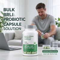 Capsule Probiotique Multi-Souches Personnalisée OEM avec Emballage Protecteur d'Humidité Actif Aptar CSP Activ-Bottles