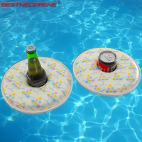 1 pièce Porte-boissons flottant isolé en néoprène à motifs animaliers pour fête au bord de la piscine
