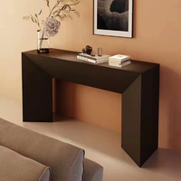 Console d'entrée moderne en bois massif, meuble de présentation de salon fabriqué en usine avec buffet arrière