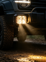 Feux de travail latéraux à LED bicolores 12V 24V, 35W, rouge et ambre, pour conduite tout-terrain, étanches IP67, pour camion, VTT, SUV