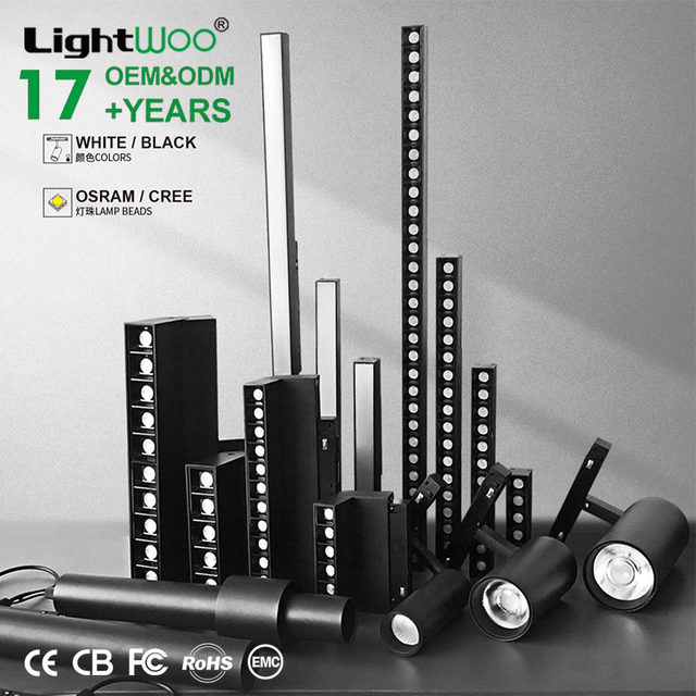 20mm Magnetic Track Light System DALI Dimming 3CCT Adjustable COB 48V Modular LED Lighting for Commercial Residential Smart Home