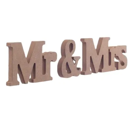 Tailai-señal de Mr y Mrs De Madera de Estilo Vintage moderno, letreros de boda con letras rústicas para mesa de boda, accesorios de foto, escritorio de fiesta