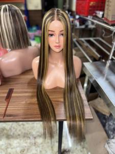 Professional Vietnamese Human <b>Hair</b> Wig 100% Raw Cuticle Aligned <b>Hair</b> Long Lifespan Wholesale Export - Product Image 5
