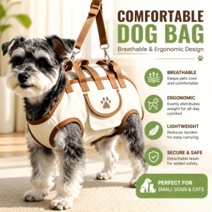Stylish, Breathable <b>Cat</b> <b>Backpack</b>: Oxford-Style Versatile Pet Bag, Foldable <b>Cat</b> Carrier, Portable Travel Bag - Product Image 3