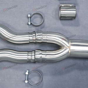 Customized 89-70mm Stainless Steel Exhaust Y Pipe G80 M3 G82 M4 Non Resonated Single Midpipes for BMW S58 3.0T 2021-2024 - Product Image 4