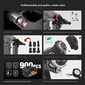 Engrapadora Inalámbrica Freeman <span class=keywords><strong>NUMAX</strong></span> LD40 con Batería de Litio, Pistola de Clavos para Concreto de Acero Inoxidable para Trabajos de Madera - Product Image 4