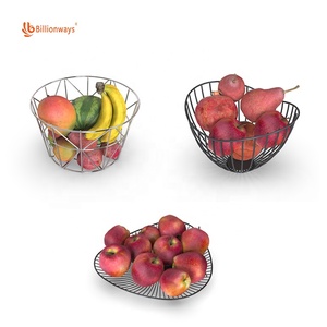Metal Fruits Basket Stand 2 Tier for Vegetables Basket Fruit for Kitchen Storage Basket Eco-friendly Storage Organizer Rack