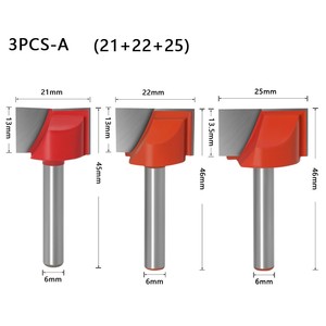 3 adet 5 adet 6mm ağaç İşleme freze kesicisi temizleme alt yönlendirici Bit pah tablo üst freze alt kesici yüzey End Mill - Product Image 3