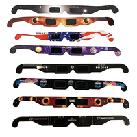 2023 & 2024 Lunettes d'éclipse solaire Usine Vente en gros Carton Lunettes d'éclipse Logo Papier personnalisé Lunettes d'éclipse solaire