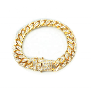 Precio al por mayor Gargantilla Bling Hip Hop de 12.5mm, Cadena de Eslabones Cubanos Gruesos Iced Out en Plata o Oro, Joyerí<span class=keywords><strong>a</strong></span> para Hombre y Mujer - Product Image 3