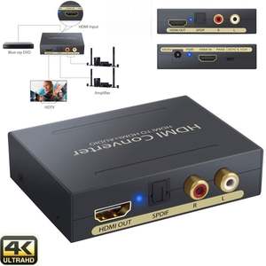4K HDMI vers HDMI <span class=keywords><strong>optique</strong></span> SPDIF prise en charge 5.1 + <span class=keywords><strong>RCA</strong></span> L/R Audio Video Extractor Converter Splitter Adapter - Product Image 1