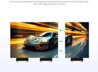 Écran publicitaire LED mobile pliable en trois parties pour intérieur, Totem vertical, machine publicitaire LED mobile, affichage LED pour salon automobile