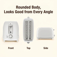 Petit grille-pain compact 2 tranches avec fonction d'annulation à une touche, contrôle de la température à plusieurs niveaux, grille-pain pour la maison et la cuisine