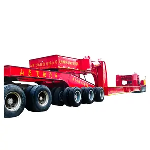 飞驰品牌重型200吨液压模块拖车半卡车拖车中国顶级工厂