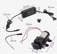 Mini pompe à eau électrique à reflux DC12V 72W 6A, auto-amorçante, à diaphragme, surpresseur