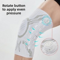 Genouillère de sport professionnelle pour adulte avec bouton de pression, support articulaire à ressorts et amorti en silicone, pour basketball, course à pied et cyclisme
