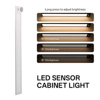 Lampu lemari LED, ultra-tipis persegi panjang 30cm 60cm 80cm 100cm bawah Sensor gerak untuk ruang tamu lemari dapur