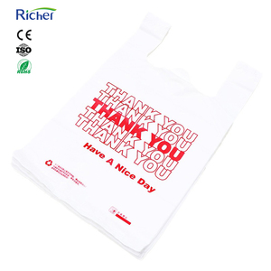 OEM ODM Plastic T Shirt Carry Bag Custom Size Color Printed Vest Shopping Bag for Supermarket Retail <b>Packaging</b> Use OEM Service - Product Image 1