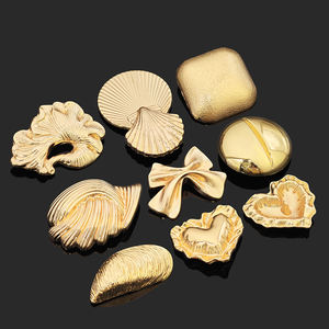 Boutons personnalisés pour vêtements, forme irrégulière, coquillage, conque, étoile de mer, forme spéciale, en alliage, avec tige, boutons métalliques sur mesure - Product Image 1