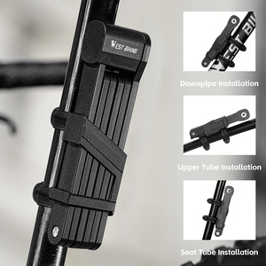 WEST BIKING Six-Section Alloy Steel <strong>Portable</strong> Bicycle Folding <strong>Lock</strong> Anti-Theft Secure Bike Cycling Foldable <strong>Lock</strong> - Product Image 6