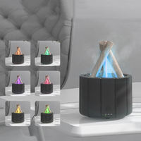 Diffuseur d'huiles essentielles 3D Aromacare, portable, mini, USB, effet feu de camp, flamme colorée, aromathérapie