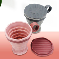 Portable pliant tasse à café voyage Silicone pliable tasse de voyage tasse à boire avec lèvre pour Camping en plein air