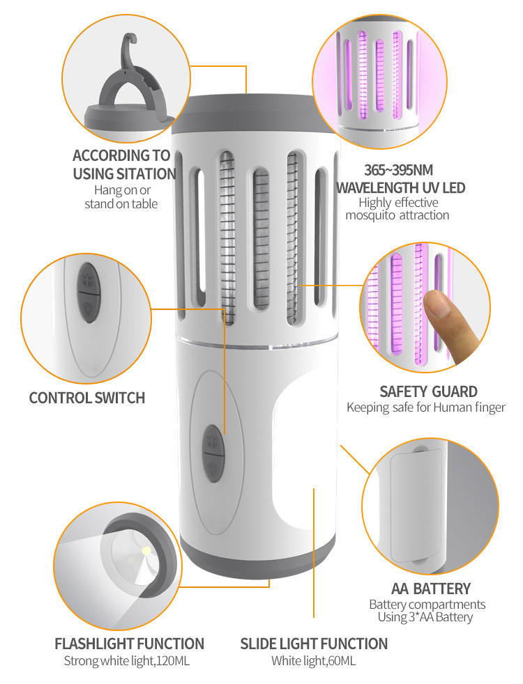 Dayang Electronic insect mosquito killer bug zapper lamp mosquito zapper light outdoor camping flashlight torch lantern