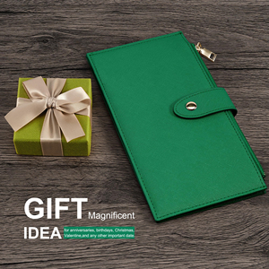 <span class=keywords><strong>Portafoglio</strong></span> RFID Personalizzato per Donne, Grande Formato <span class=keywords><strong>Verde</strong></span>, Bifold con Tasca con Cerniera, Porta Carte di Credito per Donne - Product Image 6