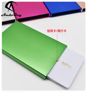 Porte-cartes AndoBag pour femmes et hommes, blocage RFID, portefeuille intelligent en métal aluminium, clip à monnaie, cuir synthétique en microfibre - Product Image 3