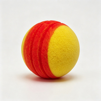 Bola Tenis Jumbo Busa PU 3,5 Inci dengan Logo Warna Kustom TYPTI, Lembut, Aman, untuk Latihan Indoor, Hiburan, dan Praktik