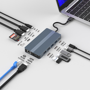 4K 60Hz HDMI <span class=keywords><strong>S</strong></span>ạc Phổ <span class=keywords><strong>S</strong></span>ạc Docking Station USB 3.2 Gen2 100W Pd RJ45 1000M USB 3.0 Dp TF SD 1040 MB/giây <span class=keywords><strong>Hub</strong></span> Cho Máy Tính Xách Tay - Product Image 1