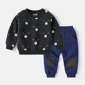 2023 printemps à la mode garçons ensemble de sport <span class=keywords><strong>dessin</strong></span> <span class=keywords><strong>animé</strong></span> imprimé col rond sweat et pantalons de survêtement 100% coton vêtements pour enfants - Product Image 6