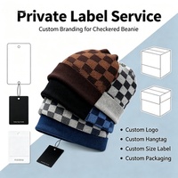 Nieuwe Aanwinst Designer Wintermuts Zachte Warme Gebreide Beanie Hoeden 3D Borduurwerk Letterprint Fruit Cartoon Ruit 100% Katoen