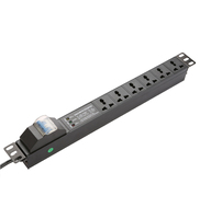 Barre d'alimentation PDU en aluminium pour centre de données, montage en rack, 6 et 8 voies, avec courant de 10A et tension de 250VAC