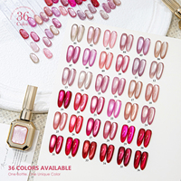 Collection de vernis gel effet œil de chat rose Vendeeni Valentine 36 couleurs, sans TPO ni HEMA, couleur rose personnalisée, vernis gel magnétique effet œil de chat