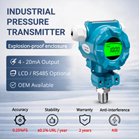 Hanke Explosion Proof Smart Pressure Sensor LCD Display 316L Stainless Steel Diaphragm 0.25% Accuracy IP67 Oil Gas 4-20mA Ex