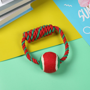 Juguetes de Cuerda para Perros de Navidad, Paquete de 7, Rojo y Verde, para Masticar y Jugar, para Mascotas - Product Image 3