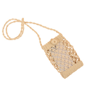 <span class=keywords><strong>Pochette</strong></span> de téléphone <span class=keywords><strong>en</strong></span> <span class=keywords><strong>paille</strong></span> tressée faite main ajourée style bohème <span class=keywords><strong>chic</strong></span> pour l'été, sac bandoulière portable pour les vacances à la plage - Product Image 4