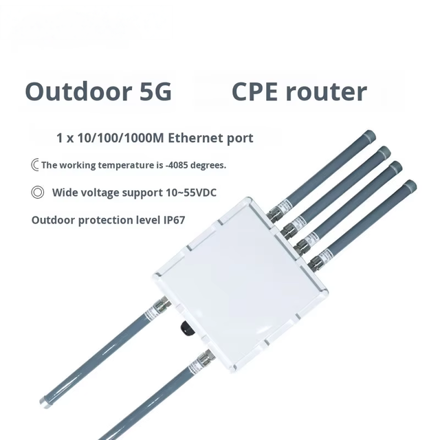 Outdoor Waterproof 5G Wireless CPE Router with Qualcomm 4-Core Chip IP67 3G 4G 5G Network WiFi6 Dual SIM