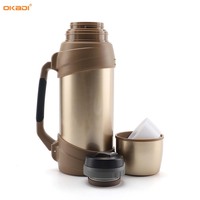 Ventes chaudes - Thermos en acier inoxydable à double paroi de grande capacité 2L avec poignée et couvercle