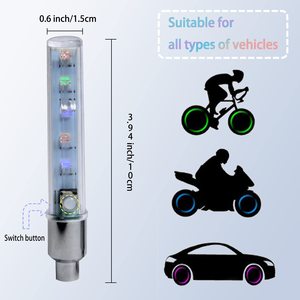 Feux de pneu de vélo multicolores Feux de roue de vélo étanches Feux de valve de moto Lampe au néon à rayons Led Feux de roue de vélo - Product Image 3