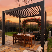 Estructura de Postes y Vigas de Aluminio, Pérgola Ecológica Impermeable, Gazebo, Columnas de Soporte, Pilares, Tablones, Estructuras de Viga, Soportes