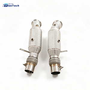 สำหรับ BMW G12 M760i 6.6T V12 Twin Turbo ท่อลงแรงดันสูงสำหรับรถแข่ง พร้อมแผ่นกันความร้อน สแตนเลส 304 ยูโร 5 200 เซลล์ - Product Image 2