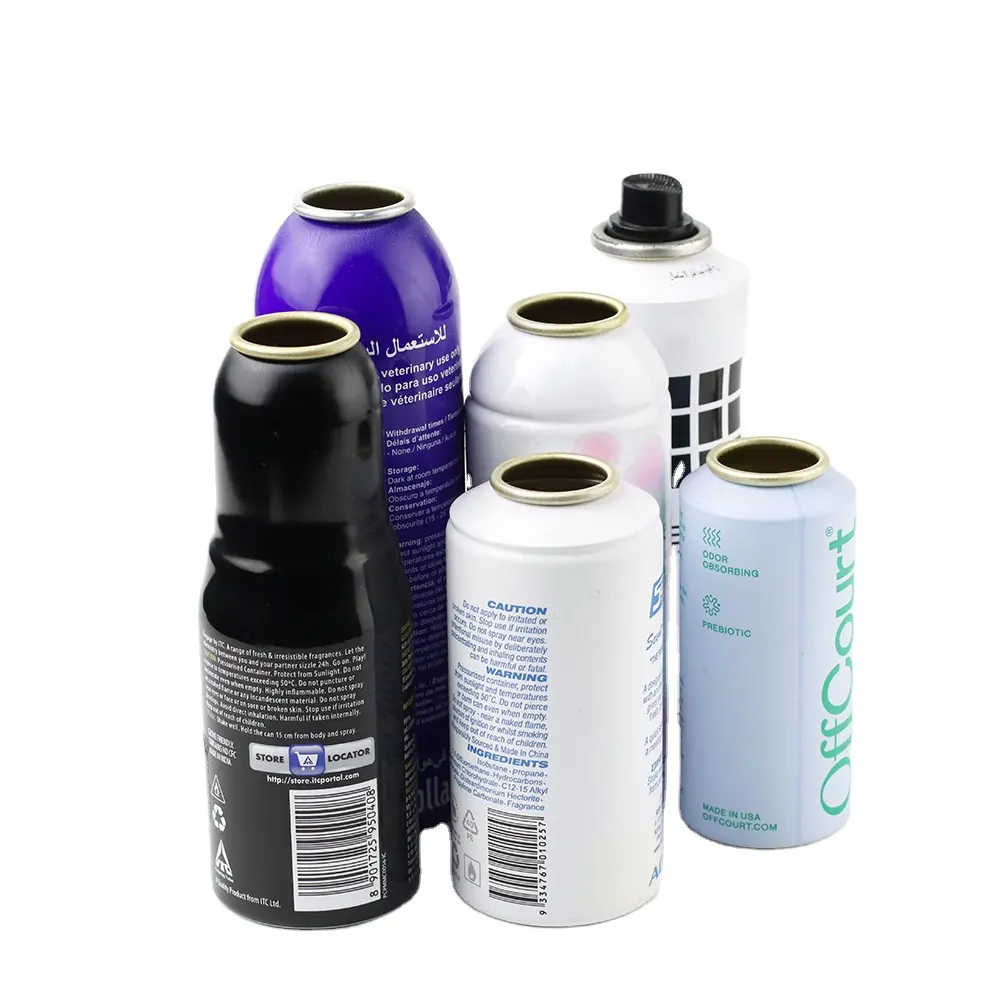 Nützliche leere Aluminium Aerosol Zinn Spray dose Aktuatoren Feuerlöscher Spray Parfüm Kosmetik mit unterschied licher Form