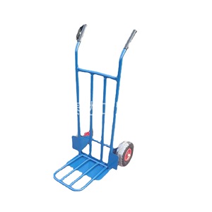 Carretilla de Mano de Acero con 2 Ruedas de 255 mm, Color Azul Lago, Recubrimiento en Polvo, Estructura de Plataforma Industrial - Product Image 3